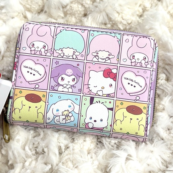Loungefly Hello Kitty And Friends Missing You Mini Zipper Wallet Pastel NEW - Picture 4 of 12